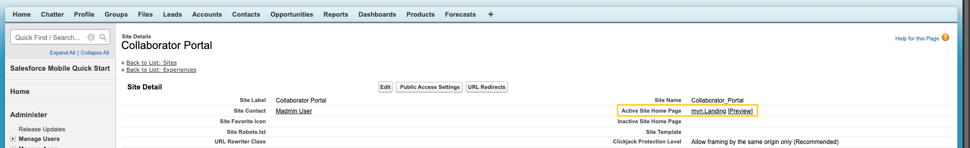 Active Site Home Page