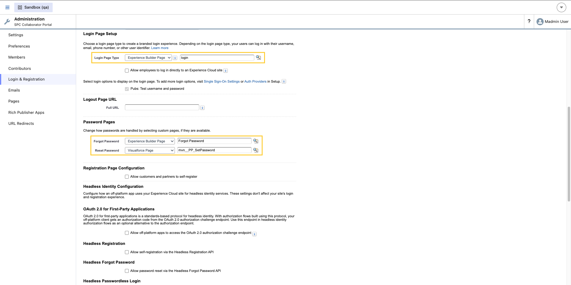 Login &amp; Registration