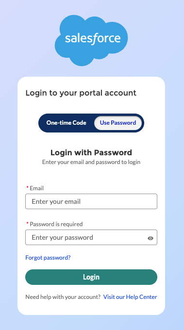 Login with password