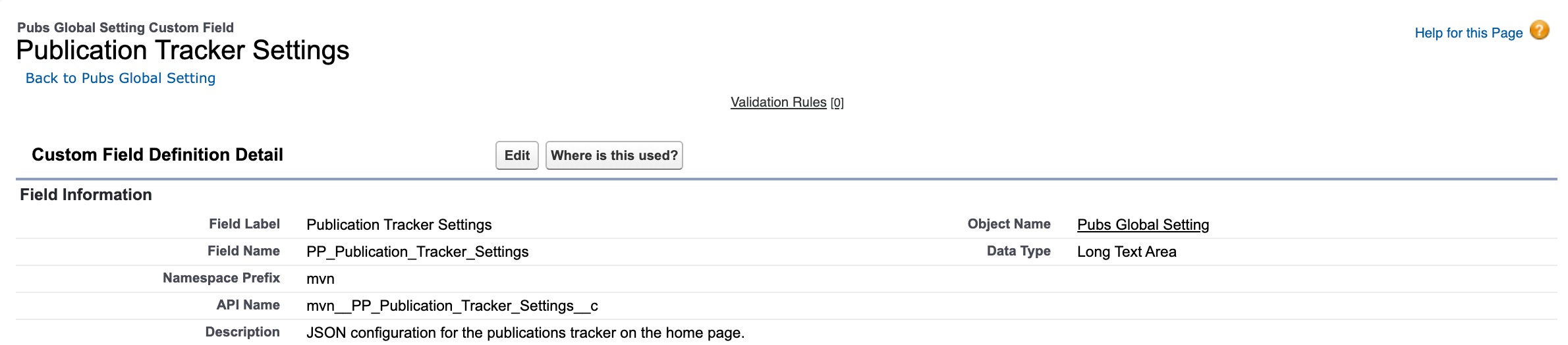 Publication Tracker Settings