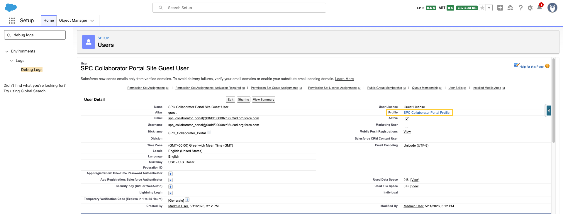 SPC Collaborator Portal Profile