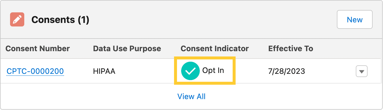 Sample consent indicator icon