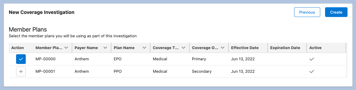 Member plans to be selected for a new coverage investigation