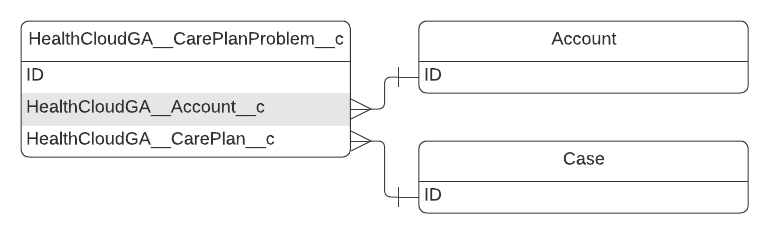 HealthCloudGA__CarePlanProblem__c ERD