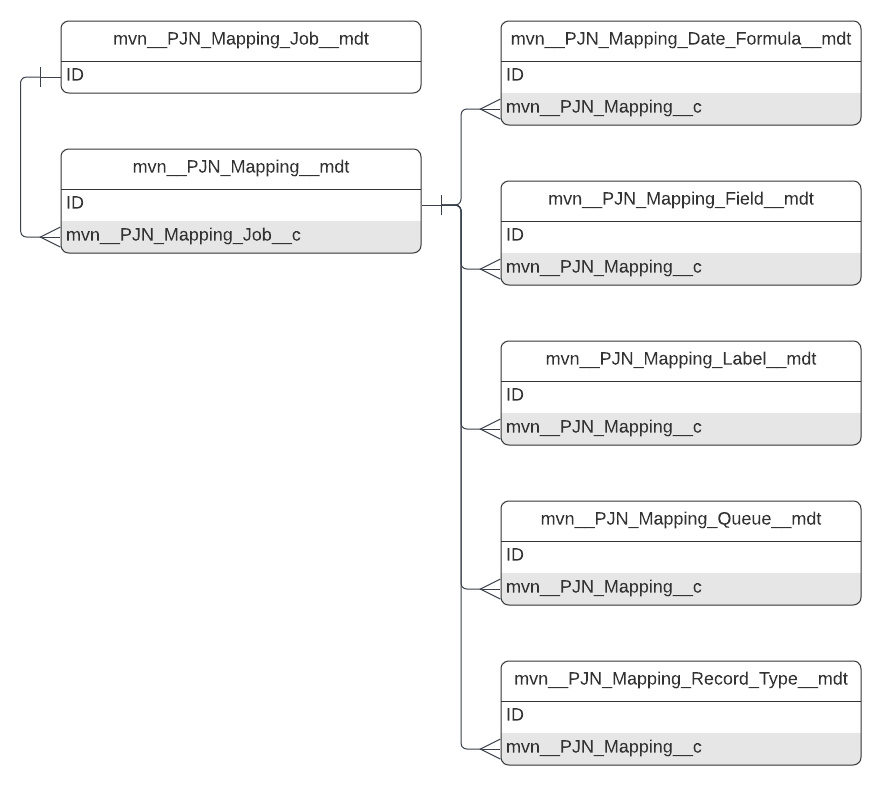 mvn__PJN_Mapping__mdt ERD