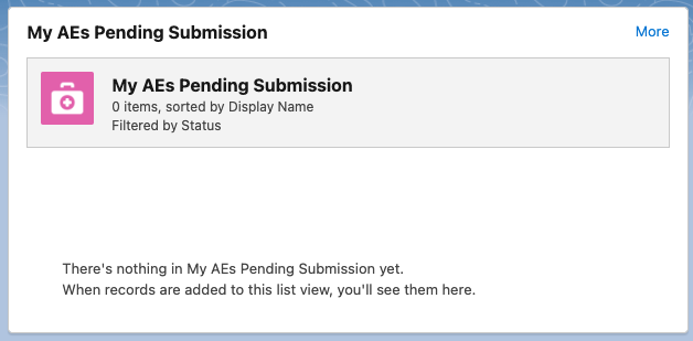 My AEs pending submission