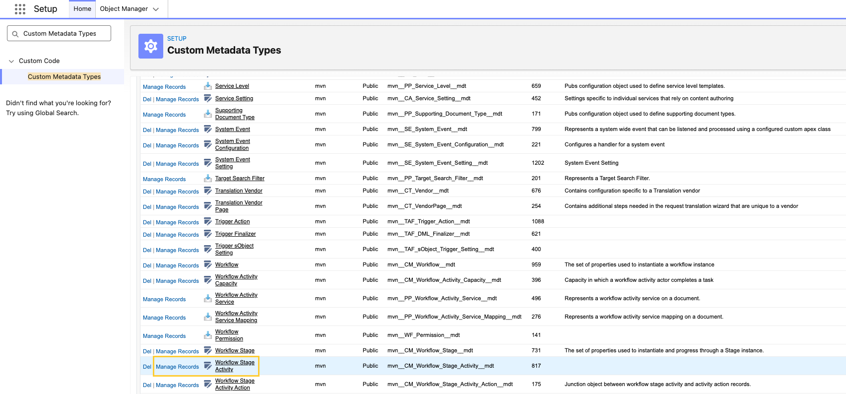 Manage Workflow Stage Activity records