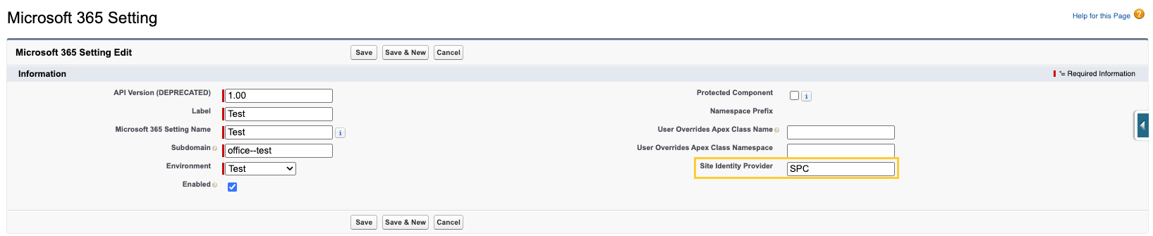 Site Identity Provider