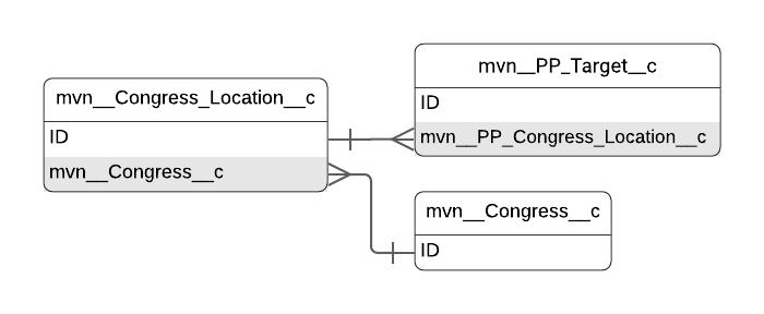 Congress Location entity relationship diagram